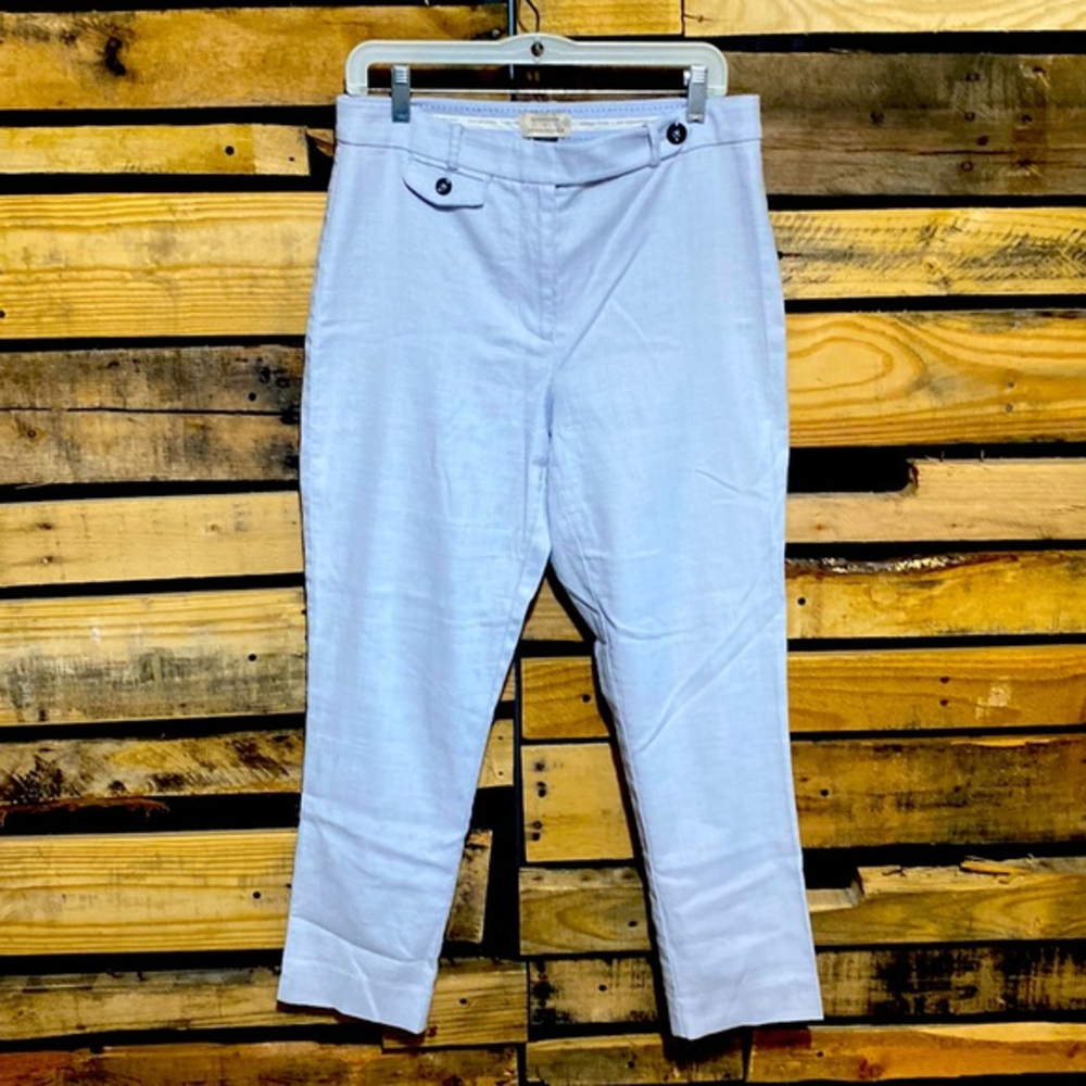 Anthropologie The Essential Slim Trouser Pants In Sky Blue Size 8